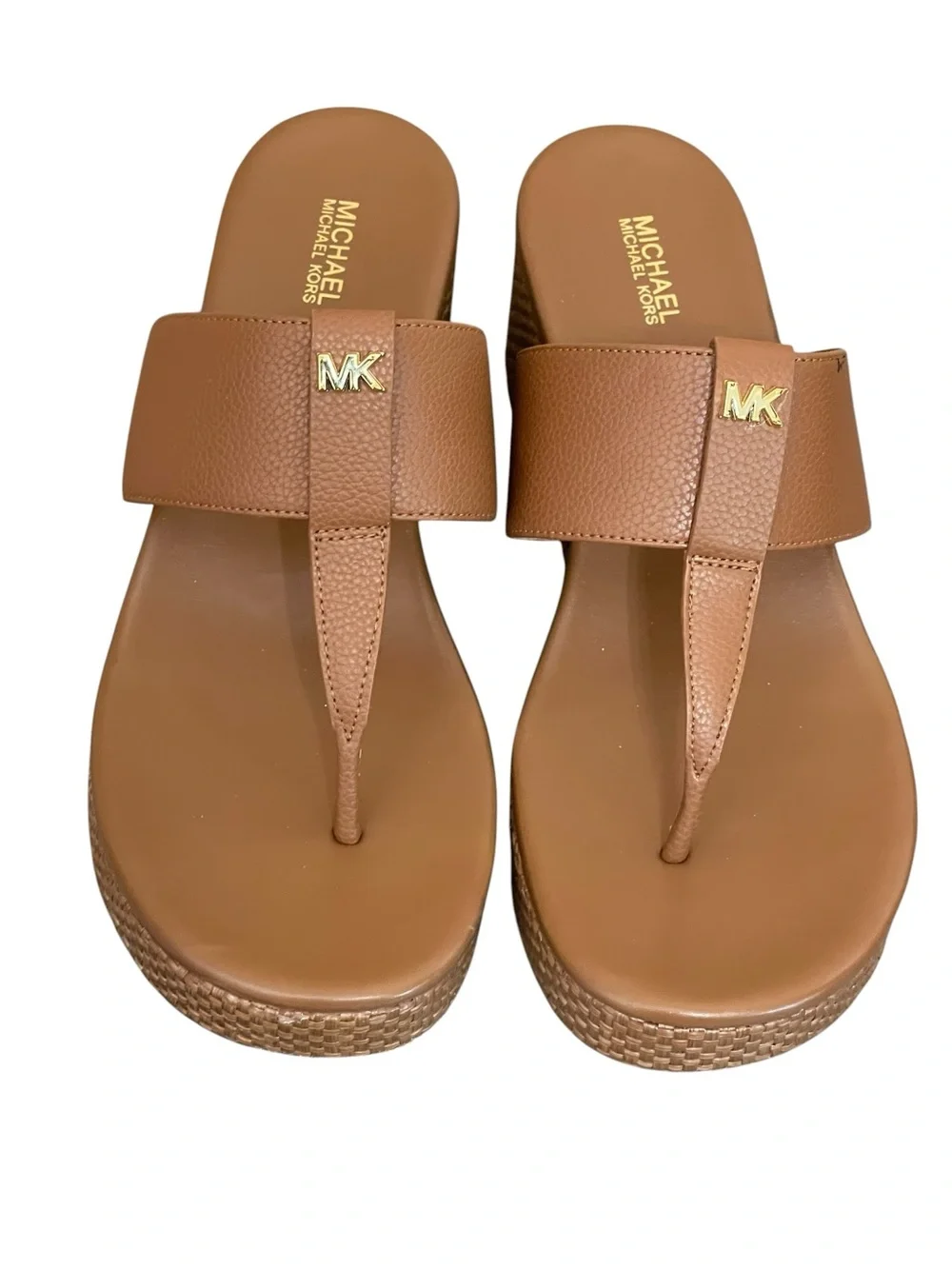 New! Michael Kors Brown Wedge Sandals size 9M